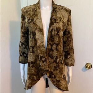 Brown Snake Print Women's Jacket. Medium